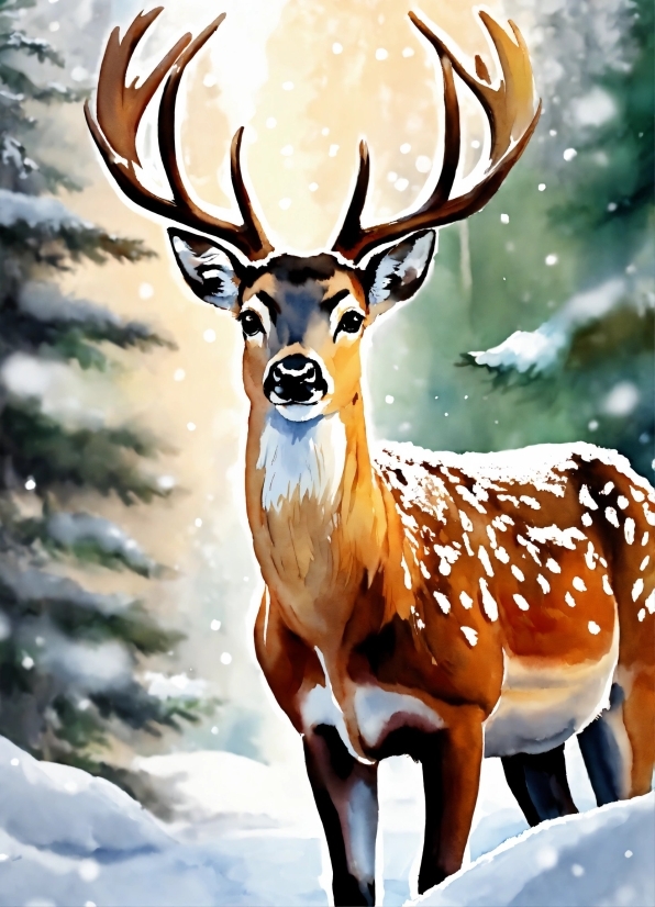 Deer, Organism, Elk, Fawn, Terrestrial Animal, Natural Material
