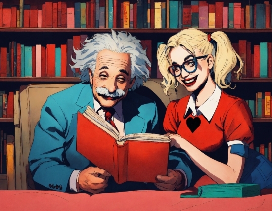 Devil Images, Smile, Bookcase, Shelf, Book, Publication
