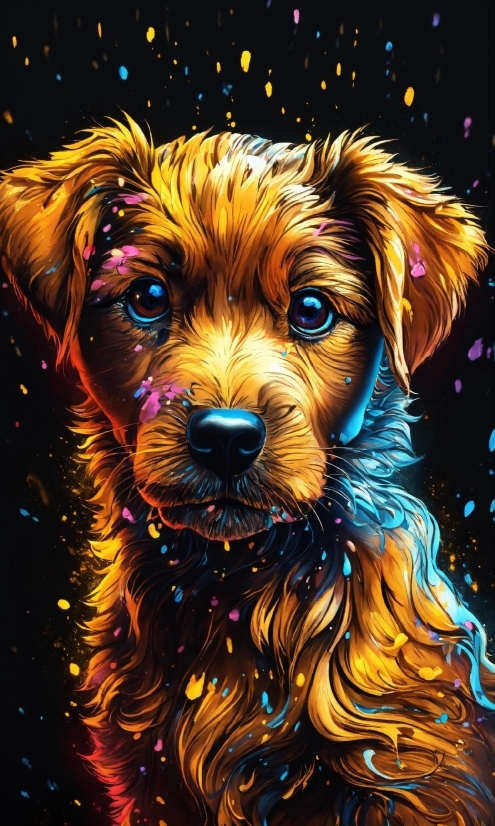 Dog, Dog Breed, Carnivore, Art, Companion Dog, Painting