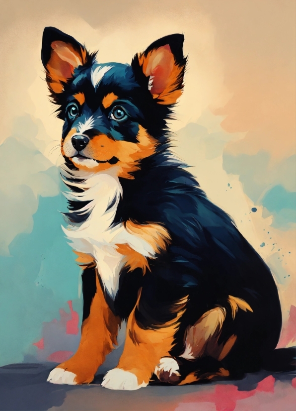 Dog, Dog Breed, Carnivore, Whiskers, Painting, Art