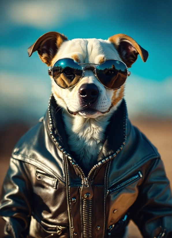 Dog, Outerwear, Vision Care, Sunglasses, Dog Breed, Blue