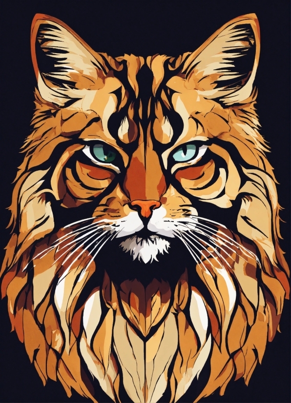 Doodlemaker, Vertebrate, Felidae, Carnivore, Siberian Tiger, Cartoon