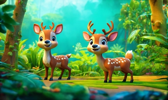 Drawing Animation Video Maker, Plant, Green, Deer, Organism, Natural Landscape