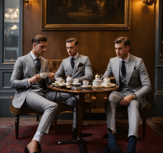 Edit Person Out Of Photo, Picture Frame, Table, Tie, Comfort, Interaction
