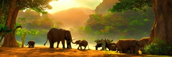 Elephant, Ecoregion, Elephants And Mammoths, Nature, Natural Landscape, Sky