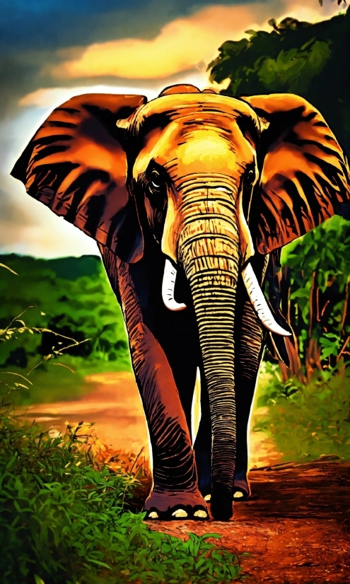 Elephant, Plant, Elephants And Mammoths, Natural Environment, Working Animal, Natural Landscape