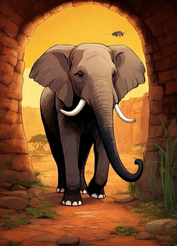 Elephant, Plant, Organism, Working Animal, African Elephant, Elephants And Mammoths