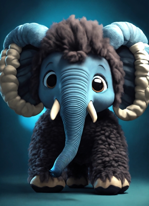 Elephant, Toy, Blue, Organism, Working Animal, Elephants And Mammoths
