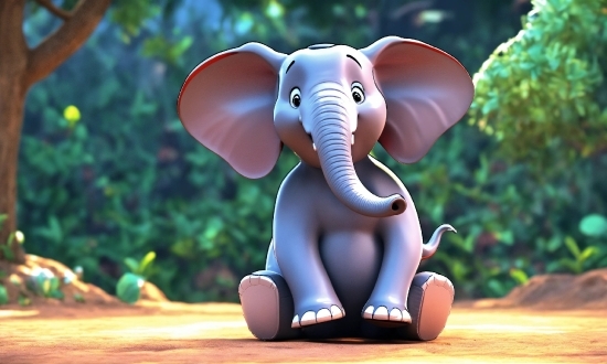 Elephant, Toy, Nature, Cartoon, Organism, Gesture