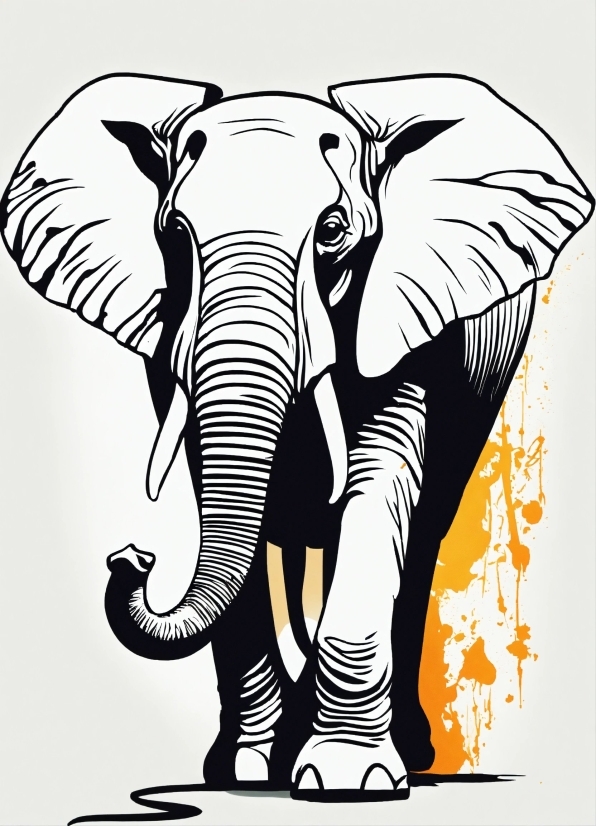 Elephant, Vertebrate, Elephants And Mammoths, Working Animal, Cartoon, African Elephant