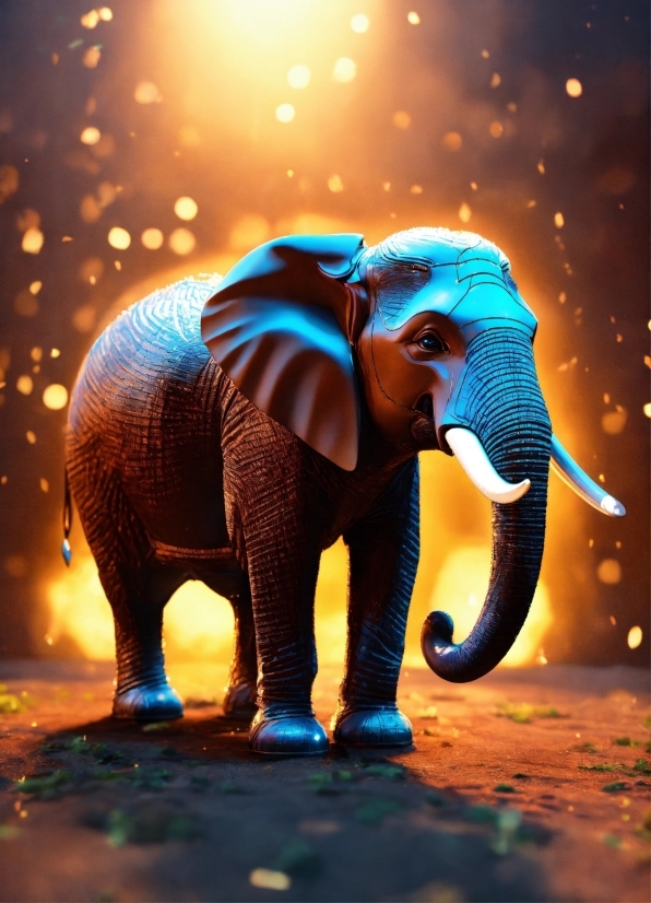 Elephant, Vertebrate, Light, Organism, Lighting, Mammal