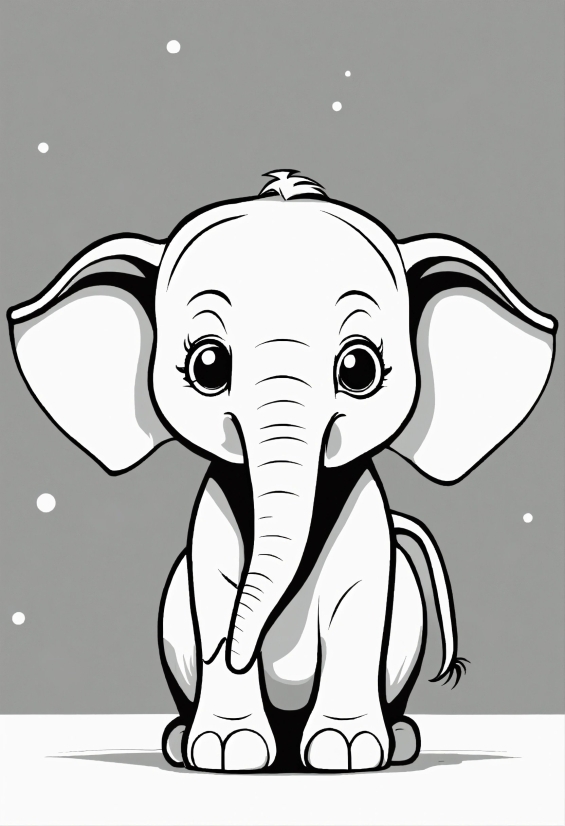 Elephant, White, Elephants And Mammoths, Working Animal, Cartoon, Organism