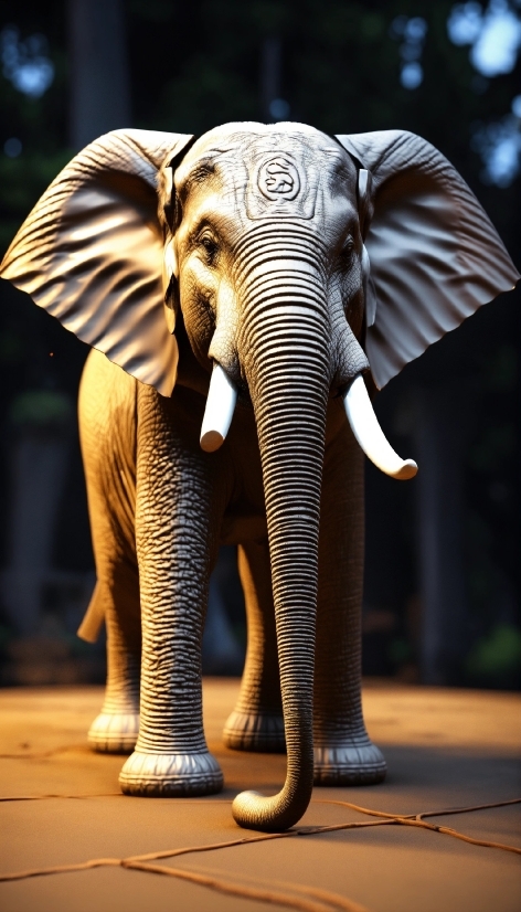 Elephant, Working Animal, African Elephant, Elephants And Mammoths, Organism, Sculpture