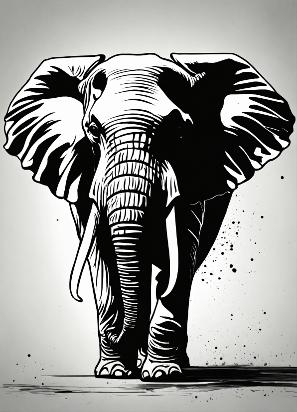 Elephant, Working Animal, Elephants And Mammoths, Gesture, African Elephant, Art