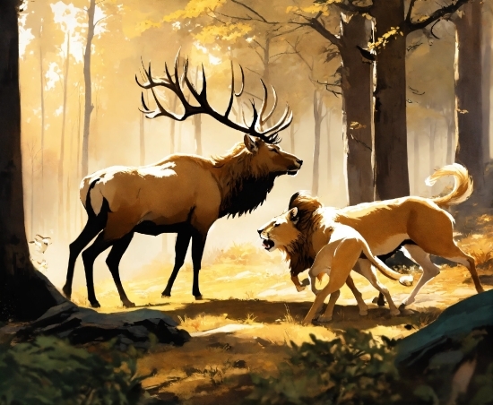 Elk, Barren Ground Caribou, Deer, Fawn, Horn, Reindeer