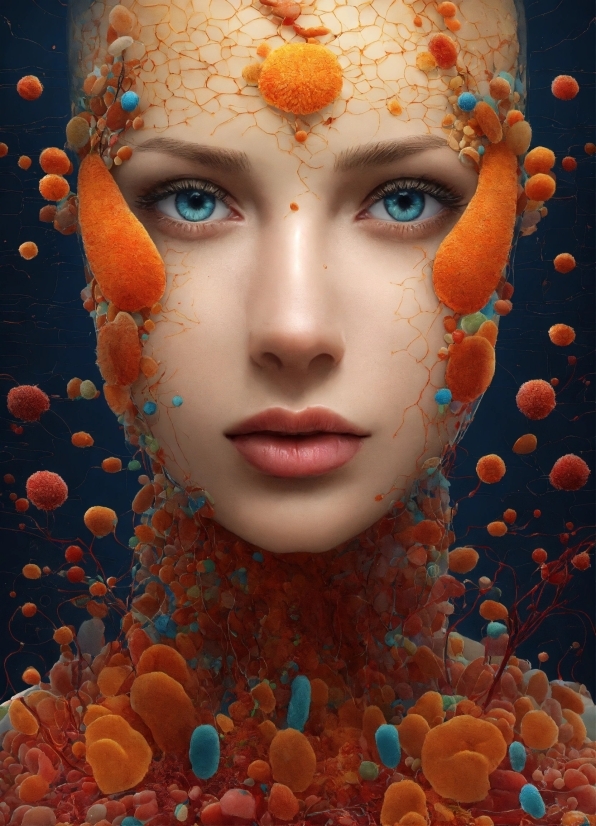 Eyelash, Orange, Art, Illustration, Poster, Beauty