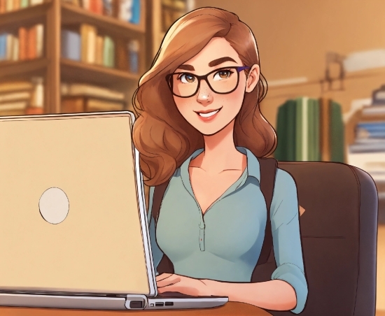 Face, Glasses, Computer, Smile, Laptop, Personal Computer