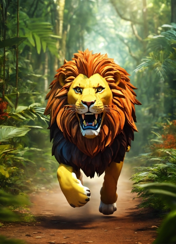 Felidae, Plant, Lion, Roar, Carnivore, Masai Lion