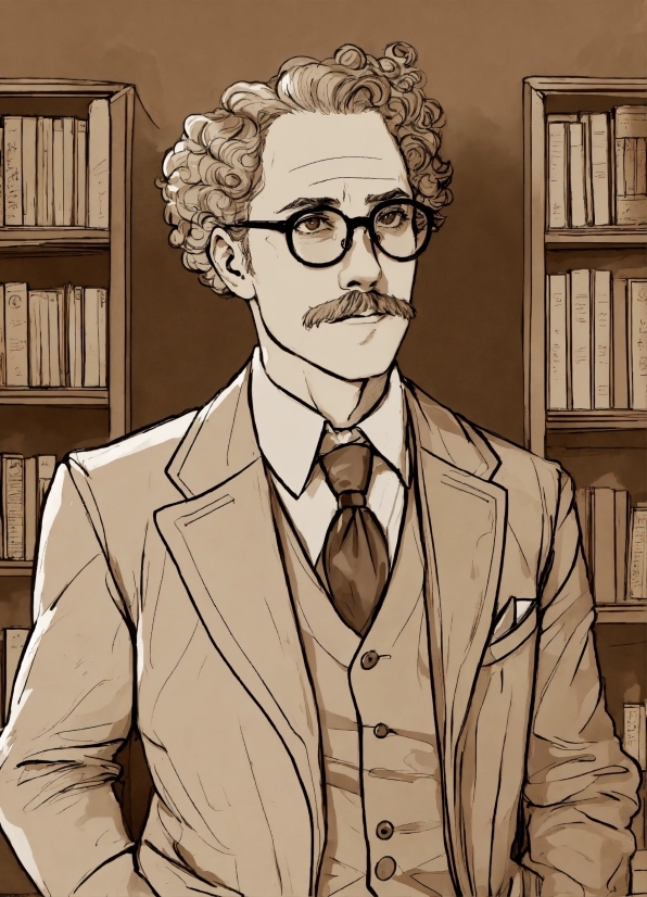 Forehead, Glasses, Chin, Hairstyle, Vision Care, Bookcase