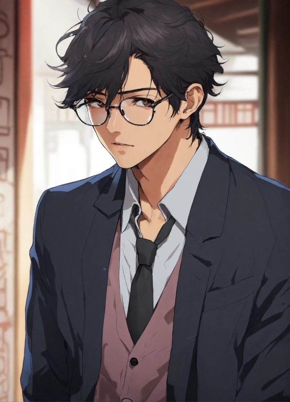 Forehead, Glasses, Hairstyle, Eyebrow, Vision Care, Cartoon