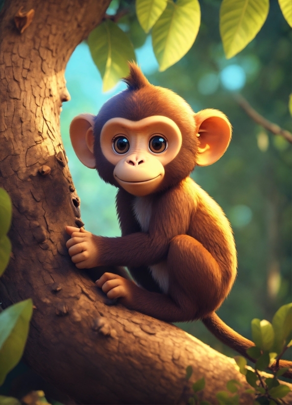 Free Browser Editing Software, Light, Primate, Leaf, Green, Cartoon
