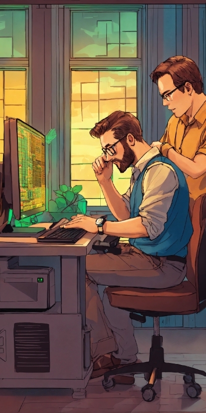 Funny Profile Pics, Computer, Personal Computer, Table, Organ, Cartoon