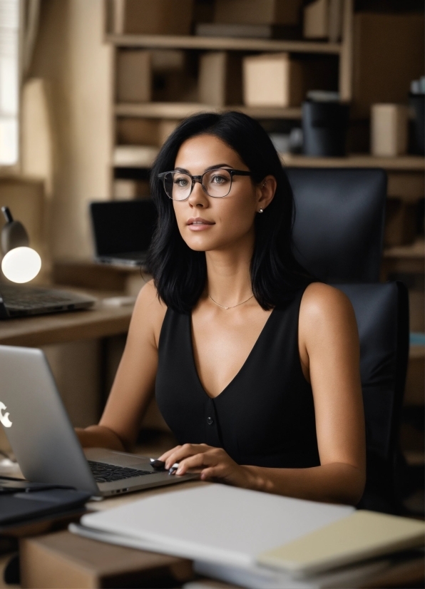 Fy Posters, Glasses, Table, Computer, Laptop, Personal Computer