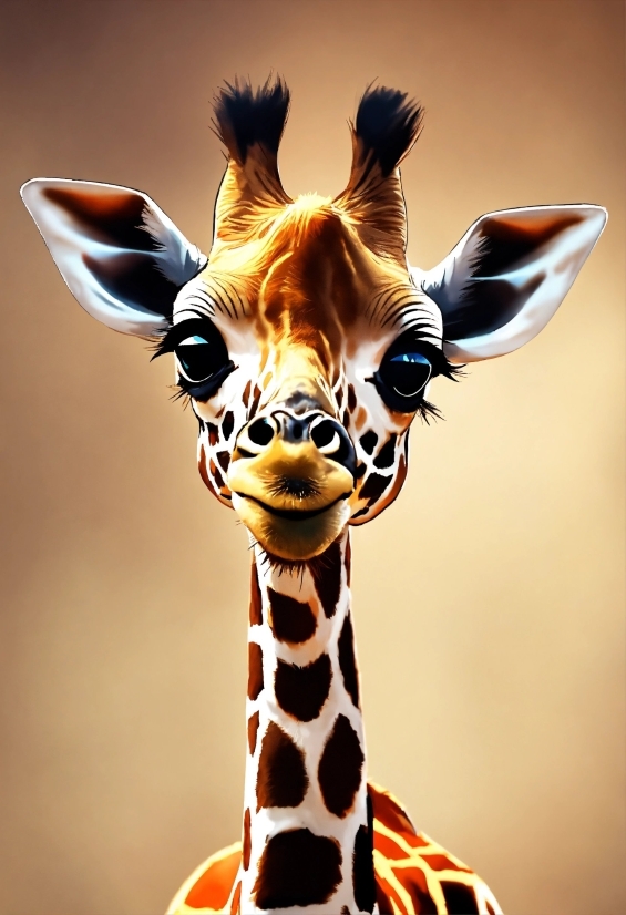 Giraffe, Giraffidae, Light, Neck, Organism, Fawn