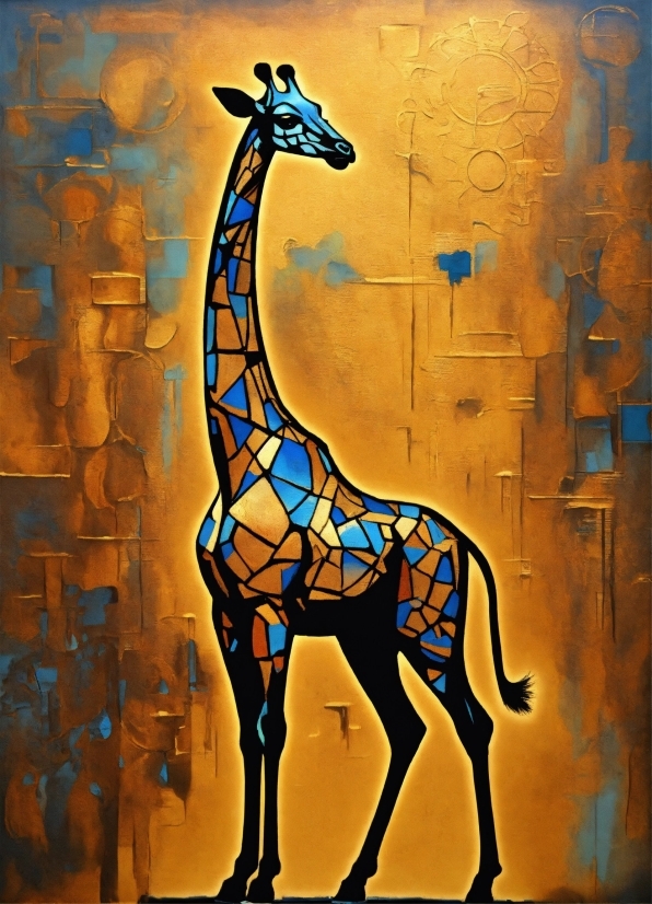Giraffe, Giraffidae, Light, Organism, Lighting, Art