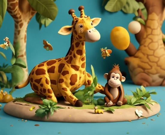 Giraffidae, Giraffe, Nature, Organism, Toy, Art