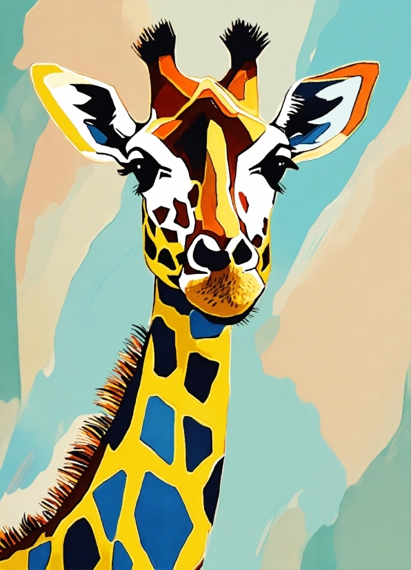 Giraffidae, Giraffe, Vertebrate, Neck, Organism, Yellow