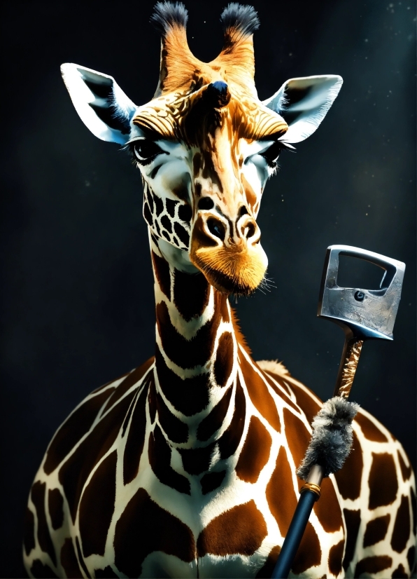 Giraffidae, Photograph, Giraffe, White, Light, Black