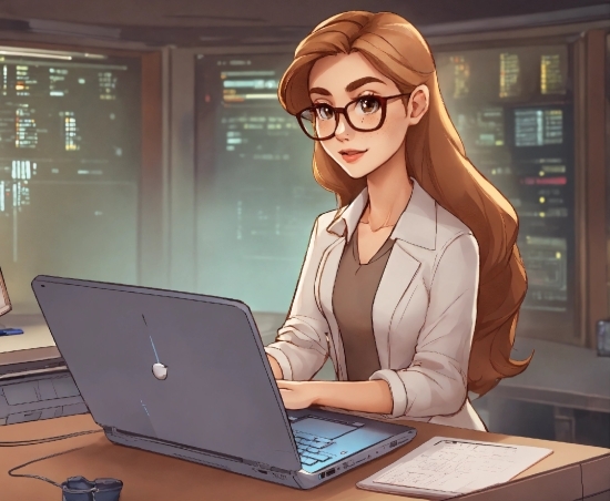 Glasses, Computer, Personal Computer, Laptop, Vision Care, Netbook