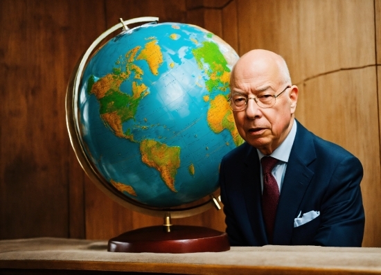 Glasses, Globe, World, Map, Organ, Tie