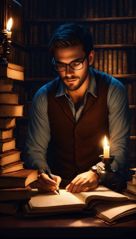 Glasses, Vision Care, Candle, Flash Photography, Eyewear, Facial Hair