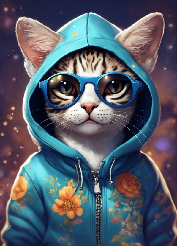 Google Video Editor App, Cat, Vertebrate, Blue, Azure, Mammal