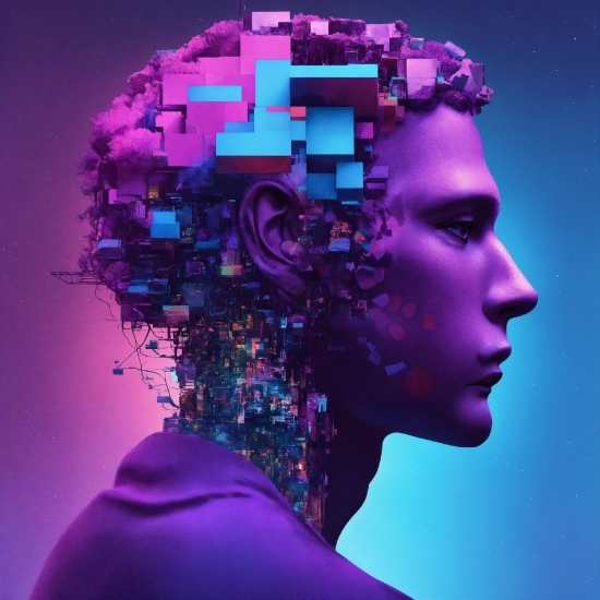 Graphicconverter, Head, Purple, Violet, Magenta, Red