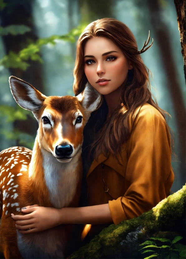 Green, Nature, Flash Photography, People In Nature, Happy, Fawn