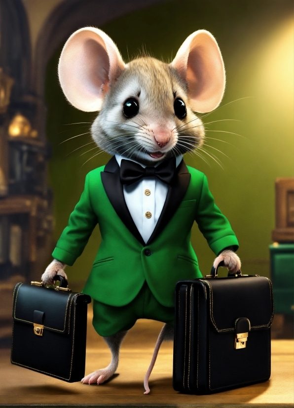 Green, Whiskers, Fawn, Rat, Luggage And Bags, Rodent