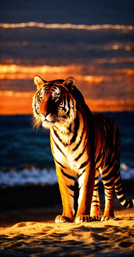 Hair, Head, Water, Bengal Tiger, Siberian Tiger, Tiger
