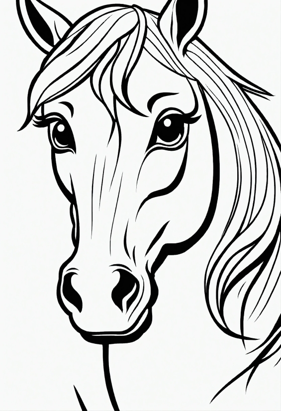 Hair, Nose, Horse, Head, Hairstyle, Eye