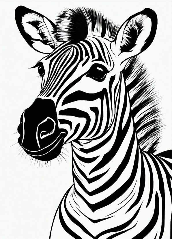 Hair, Zebra, Art, Gesture, Painting, Terrestrial Animal