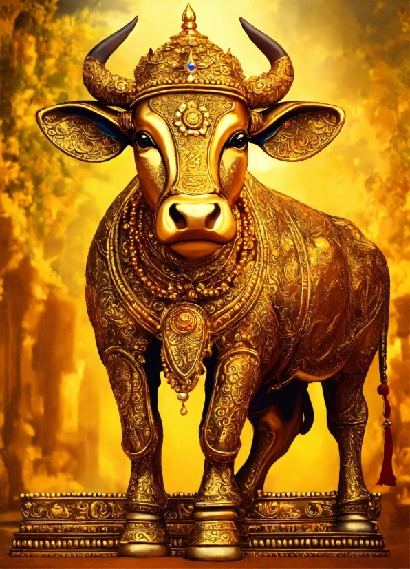 Head, Amber, Statue, Temple, Working Animal, Fawn