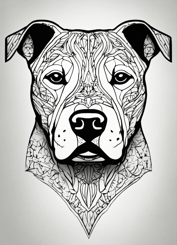 Head, Dog, White, Carnivore, Art, Dog Breed