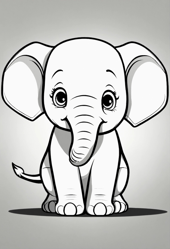 Head, Elephant, Elephants And Mammoths, Cartoon, Working Animal, Organism