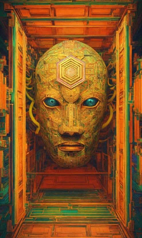 Head, Eye, Wood, Temple, Amber, Sculpture