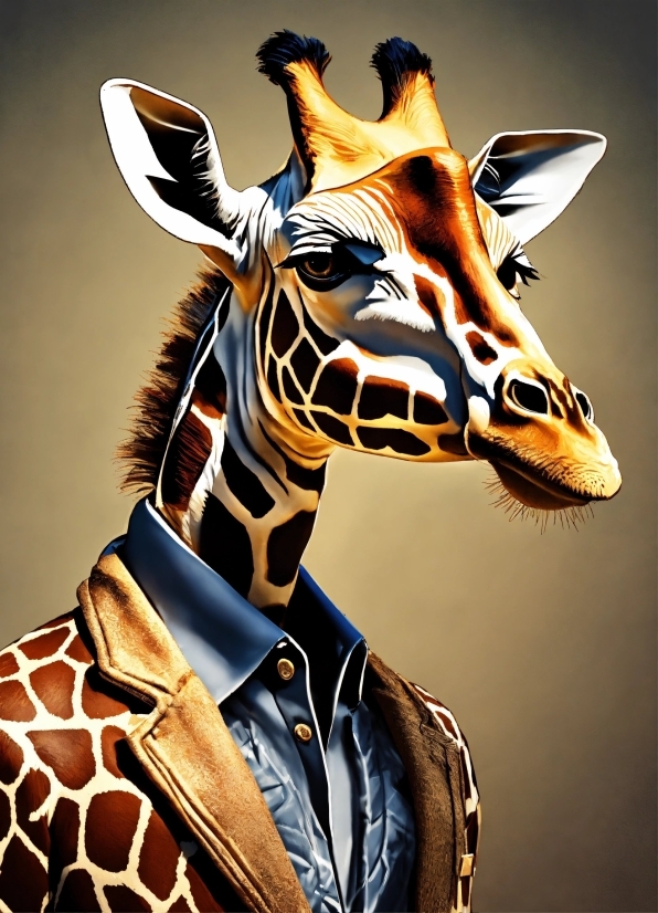 Head, Giraffe, Giraffidae, White, Human Body, Neck