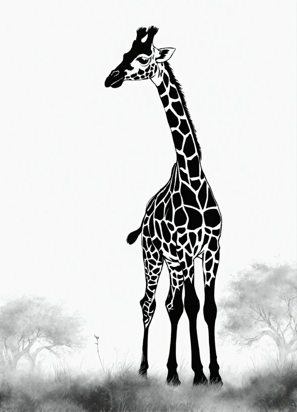 Head, Giraffidae, Giraffe, Plant, Eye, Neck