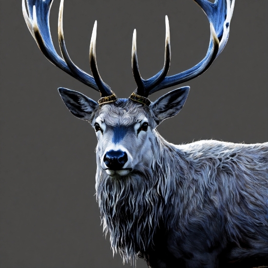 Head, Natural Material, Barren Ground Caribou, Horn, Sleeve, Terrestrial Animal