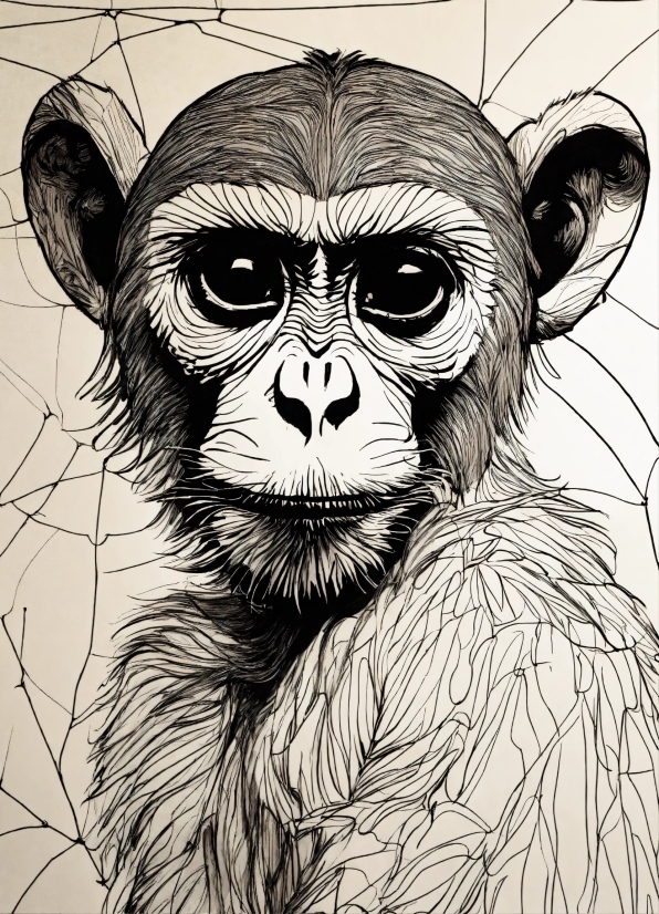 Head, Primate, Organism, Art, Terrestrial Animal, Snout